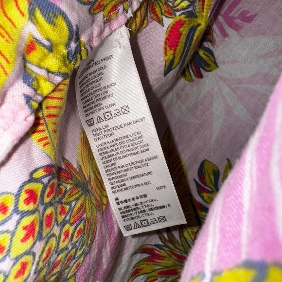 EUC Tommy Bahama Pineapple Parc Linen Button Up Shirt Size XS - Picture 5 of 9